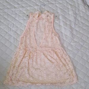 Lace pink top